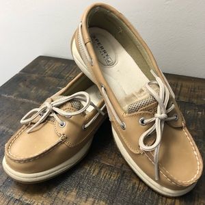 Sperry Laguna Linen 7.5 M Women’s EUC Slip On Boat Shoes for summer